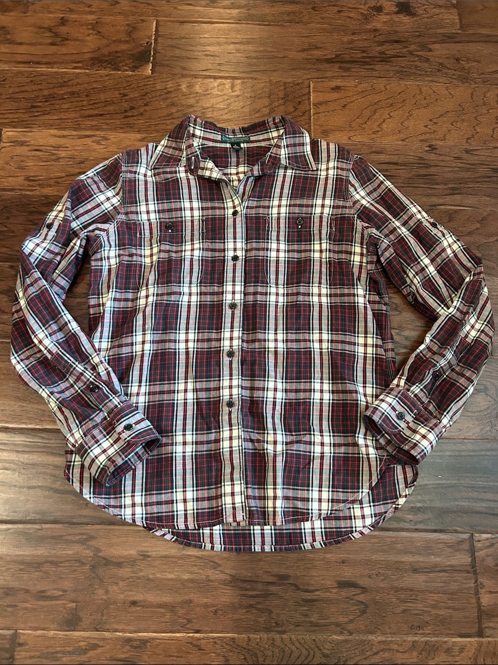 Lauren Jeans Company long sleeve button down plaid shirt
